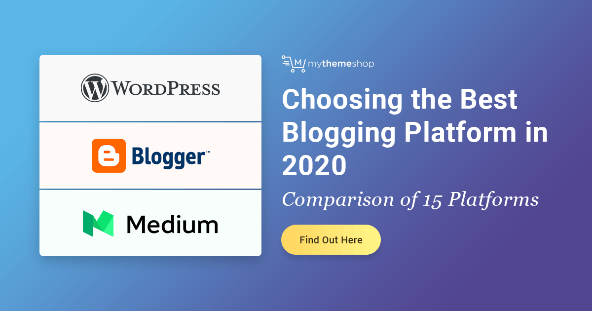 Choosing The Best Blogging Platform In 2020 Comparison Of 15 Platforms