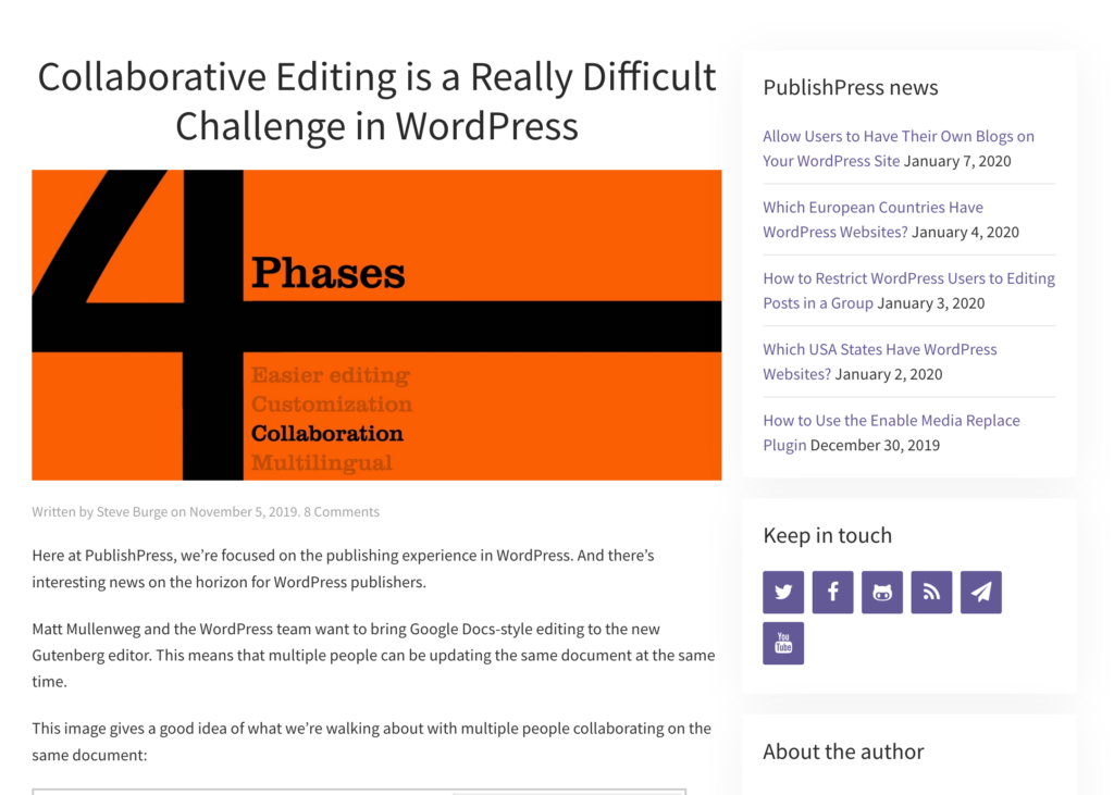 Thoughts on Collaborative Editing in WordPress • WPShout