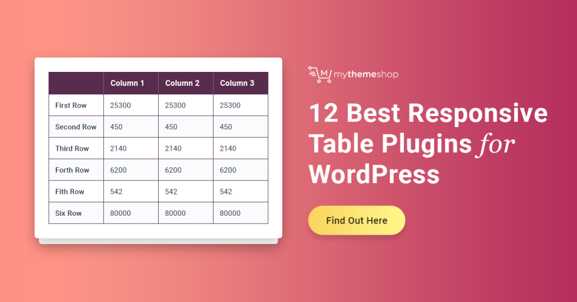 12 Best WordPress Table Plugins for Creating Responsive Tables - MyThemeShop