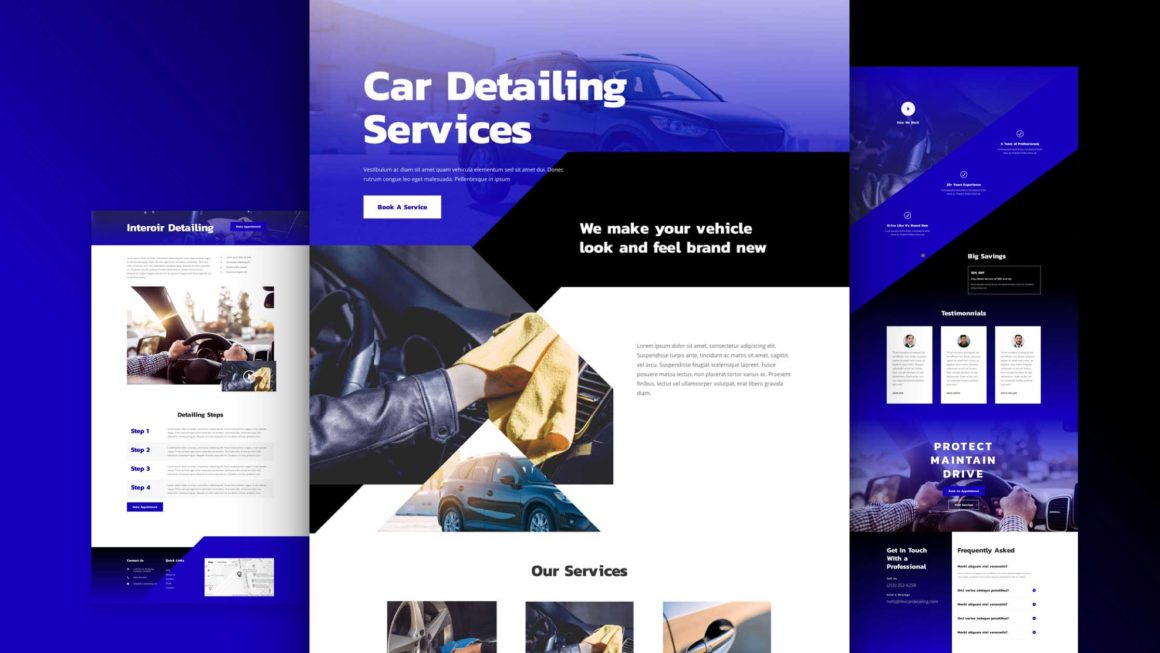 Get a FREE Car Detailing Layout Pack for Divi