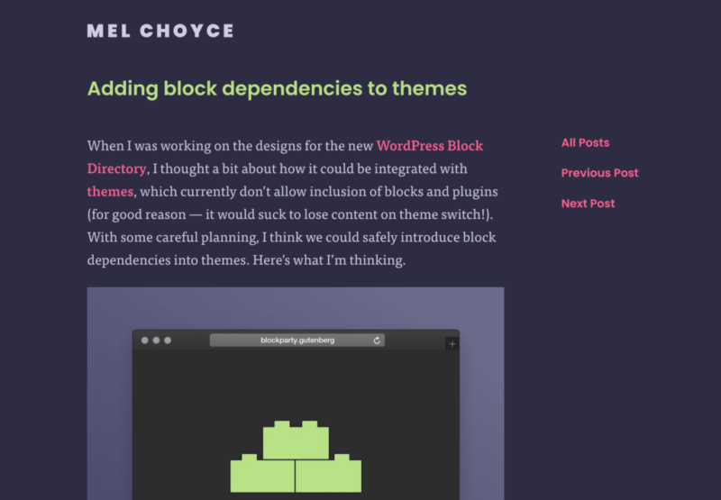 Block Dependent Themes • WPShout