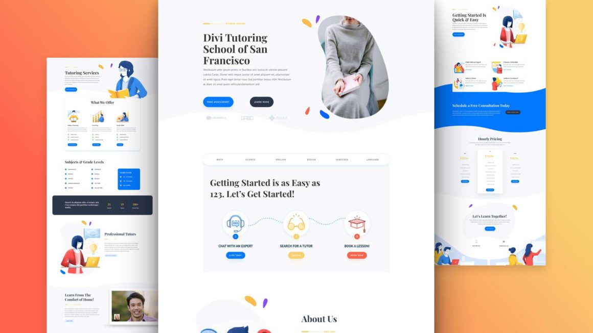 Get a FREE Tutor Layout Pack for Divi