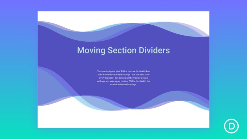 How to Create Section Divider Scroll Effects in Divi