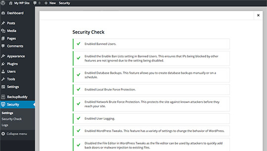 One-Click WordPress Security Check in iThemes Security