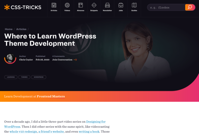 Chris Coyier on Learning WordPress Themes Now • WPShout