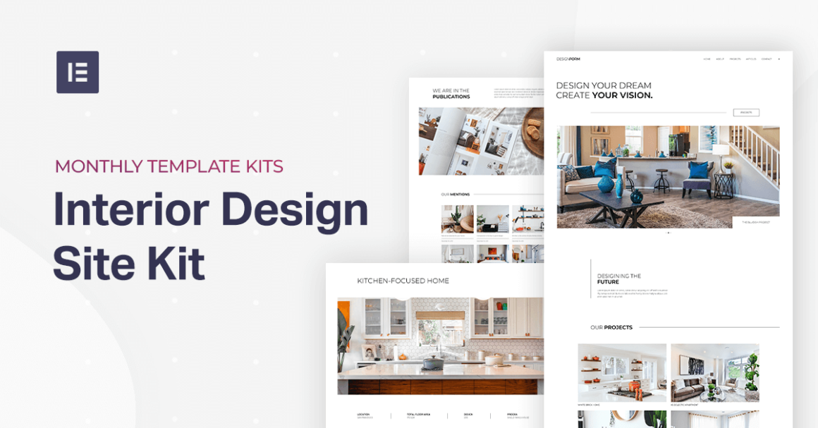 Monthly Template Kits #8: The Interior Design Template Kit - Elementor