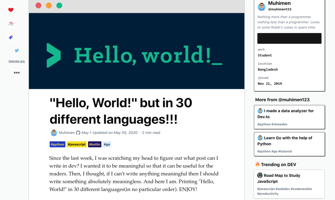 "Hello, World!" in 30 (Programming) Languages • WPShout