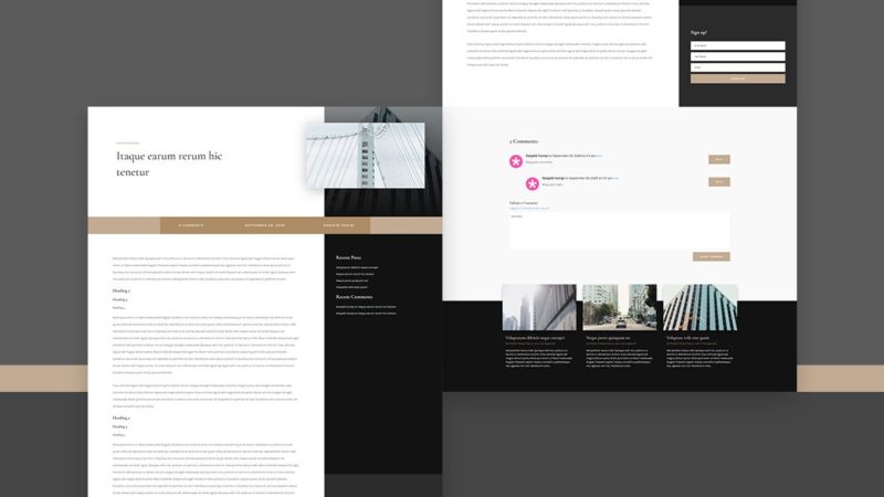 Download a FREE Blog Post Template for Divi’s Architecture Firm Layout Pack