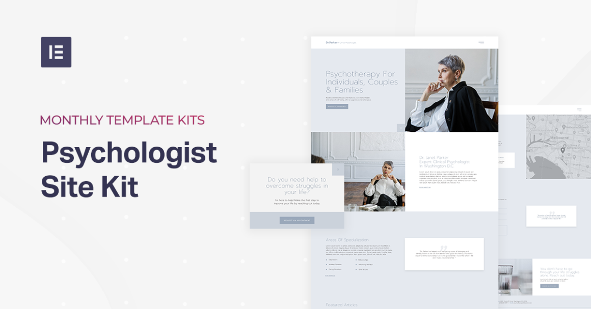 Monthly Template Kits #14: The Psychologist Template Kit | Elementor