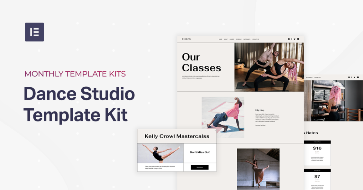 Monthly Template Kits #15: The Dance Studio Template Kit | Elementor