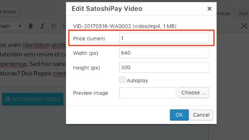 SatoshiPay for WordPress for Content Monetization via Micropayments