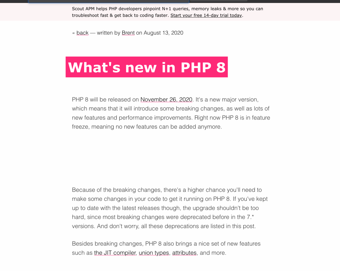What's new in PHP 8? • WPShout
