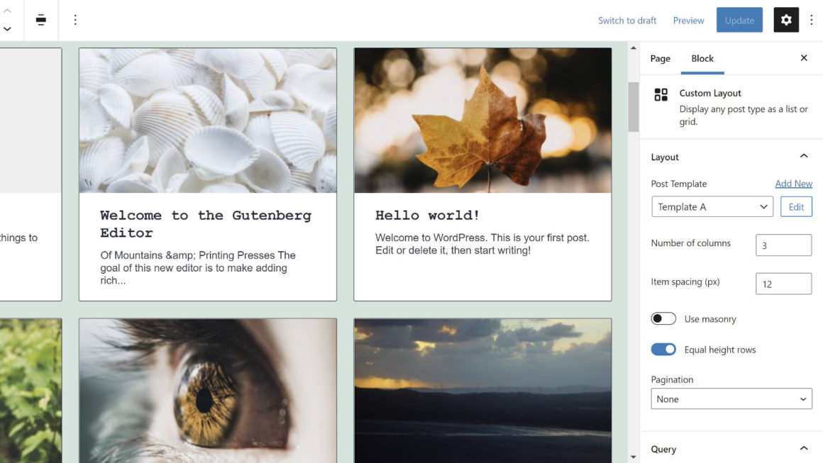 Custom Layouts Plugin Creates a Posts Display System for Both the Classic and Block Editors