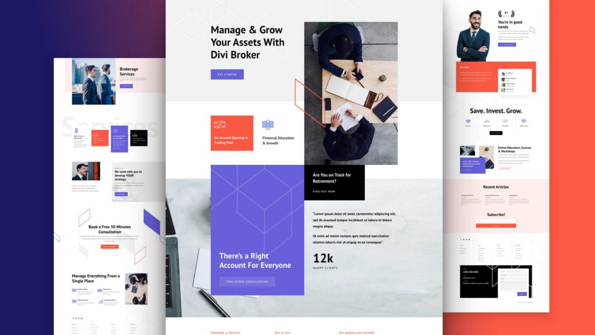 Get a FREE Brokerage Firm Layout Pack for Divi