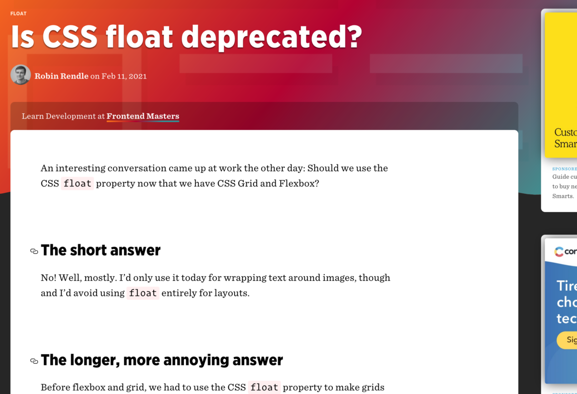 Is CSS float deprecated? • WPShout