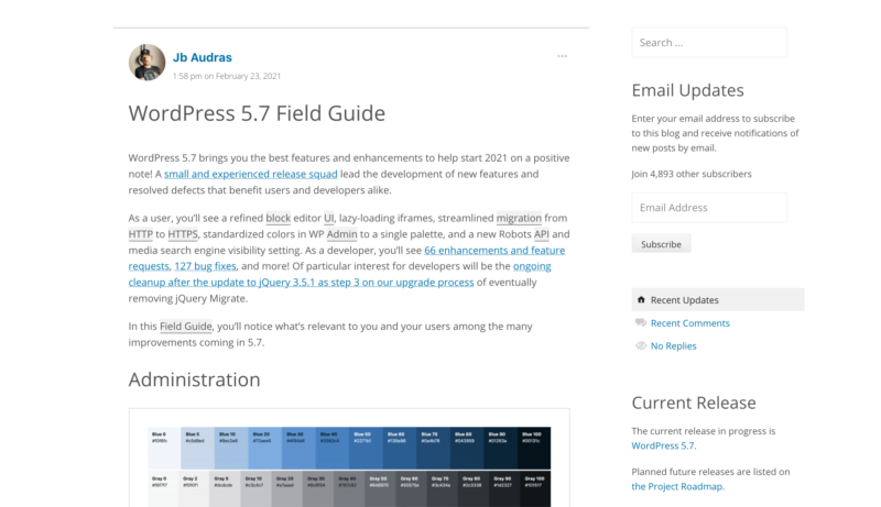 WordPress 5.7 Field Guide • WPShout