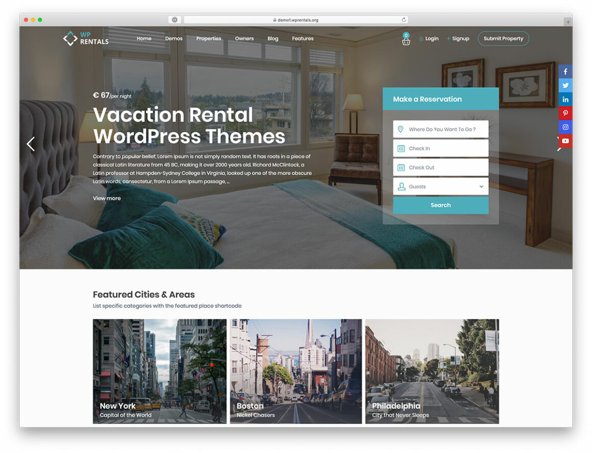 Vacation Rental WordPress Themes