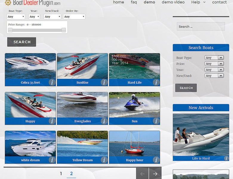 Boat Dealer WordPress Plugin - WP Solver