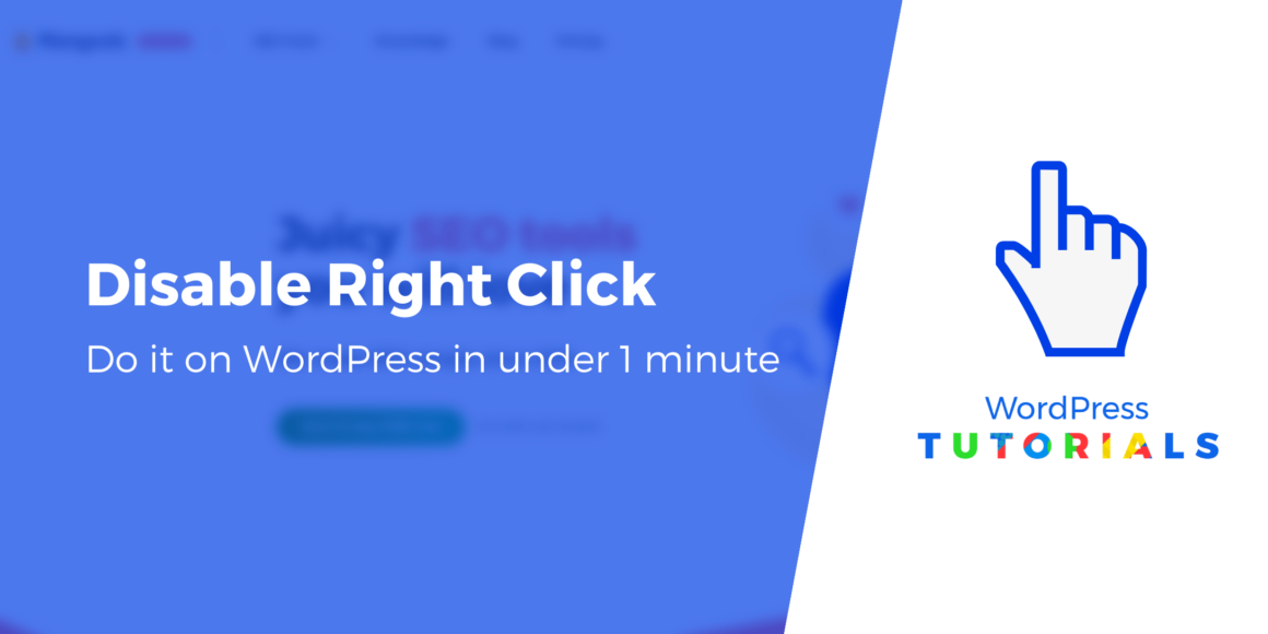 How to Disable Right Click on WordPress in Under 1 Minute