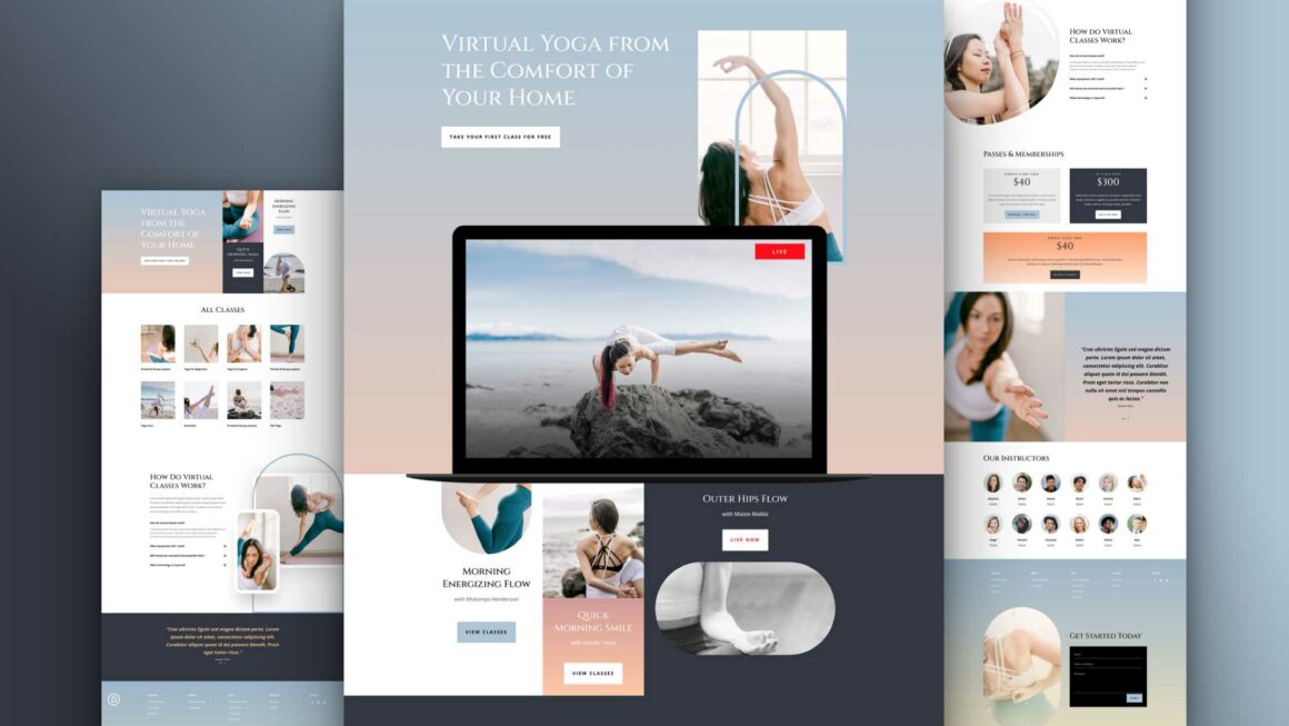 Get a FREE Online Yoga Layout Pack for Divi