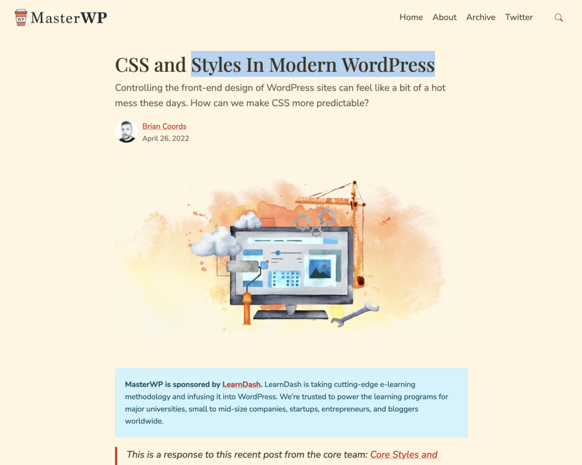 Styles In Modern WordPress