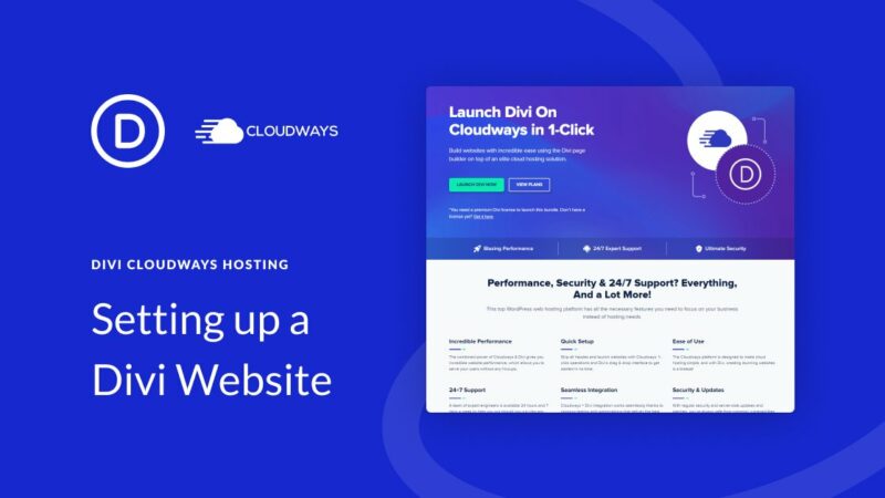 How to Set up a New Divi Website on Cloudways in Minutes