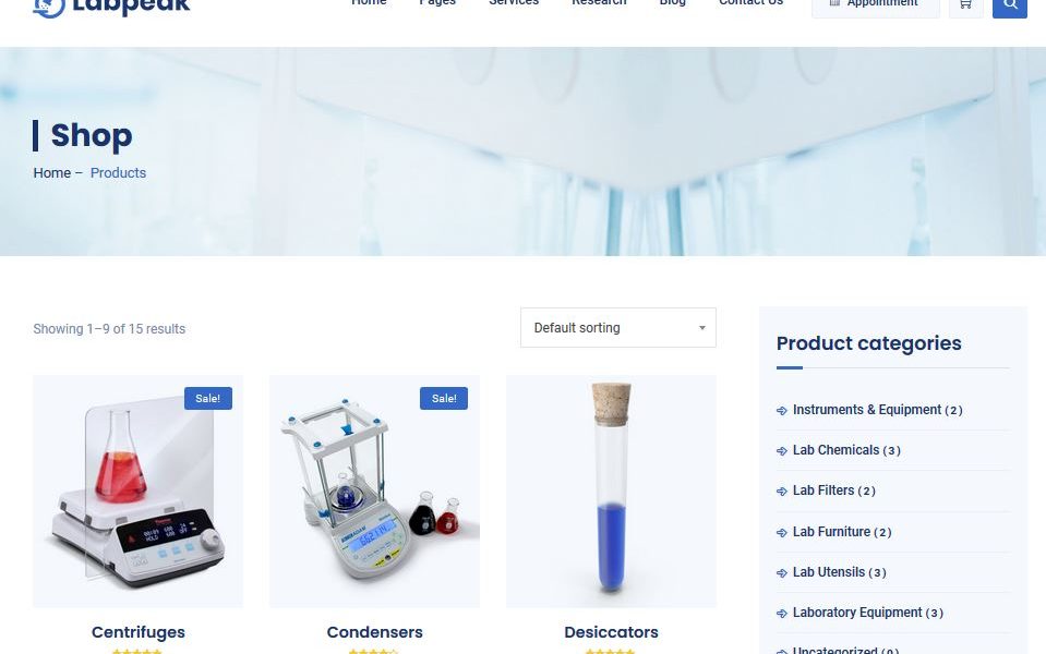15 WordPress Themes for Science Research Labs
