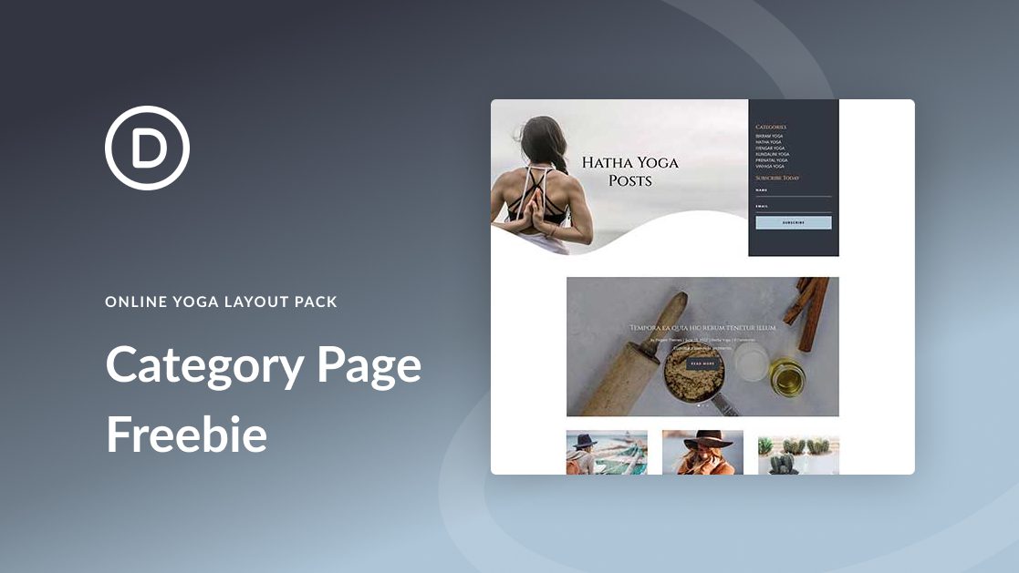 Download a FREE Category Page Template for Divi’s Online Yoga Layout Pack
