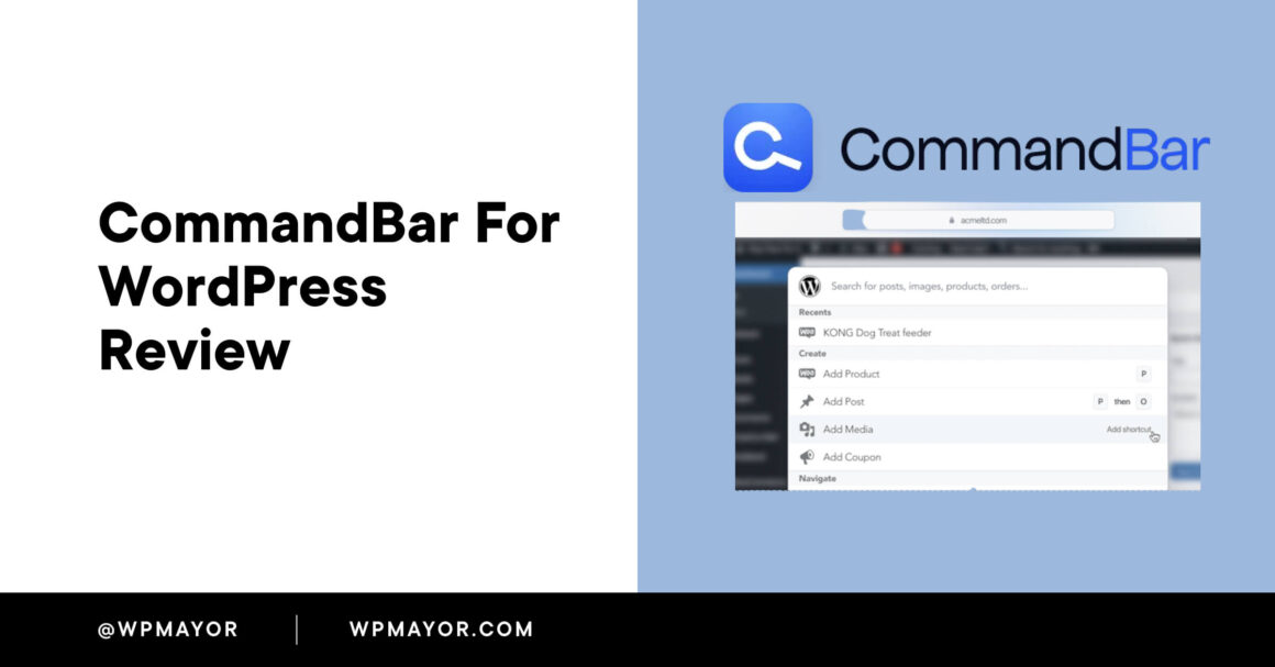 CommandBar for WordPress