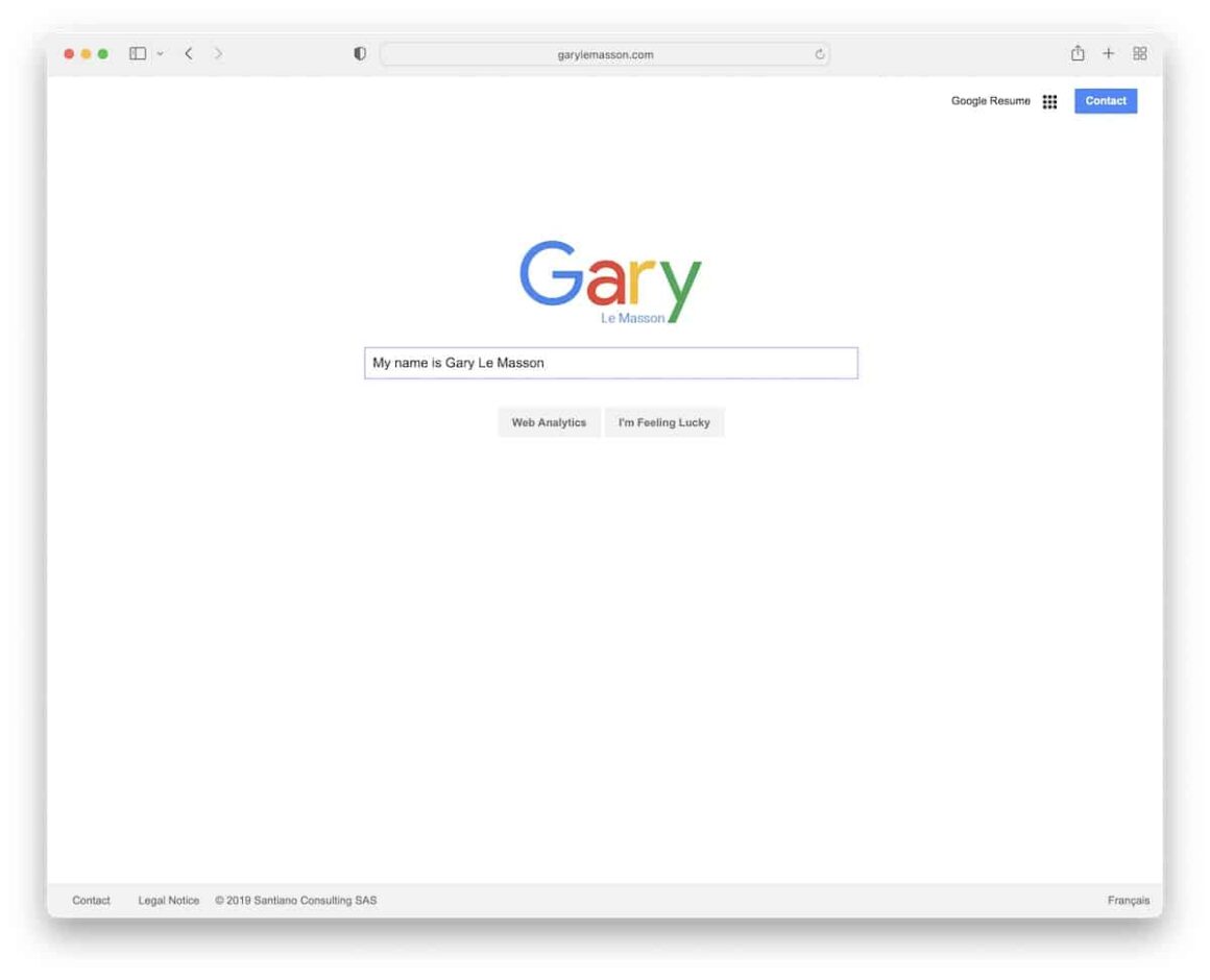 resume websites