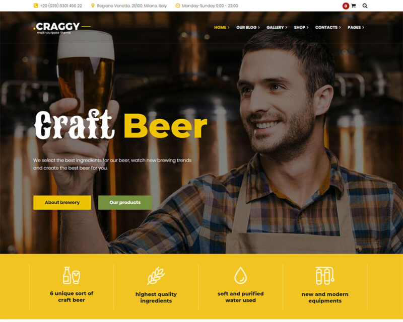 12 Best Brewery Website Templates For Craft Beer & Brewing Companies 2024
