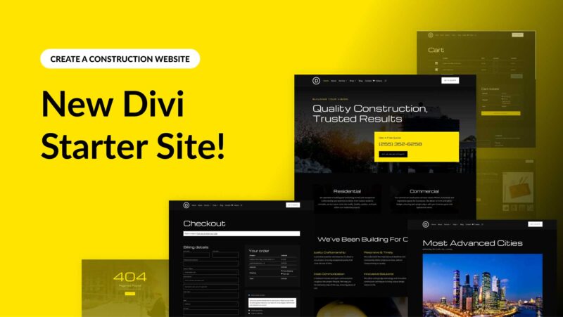 New Starter Site For Construction Quick Install