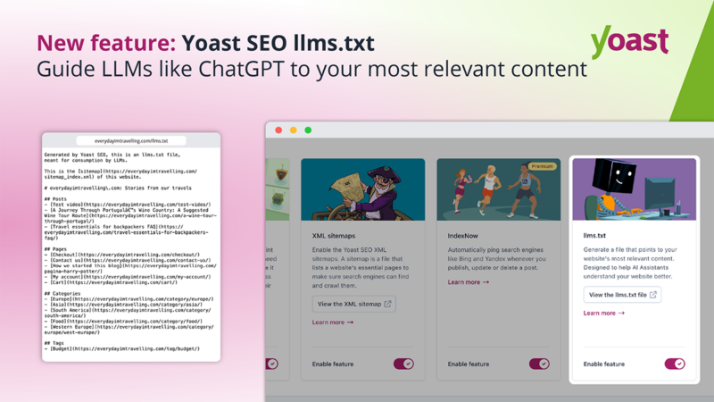 New: Future proof your website for tomorrow's visitors with Yoast SEO llms.txt