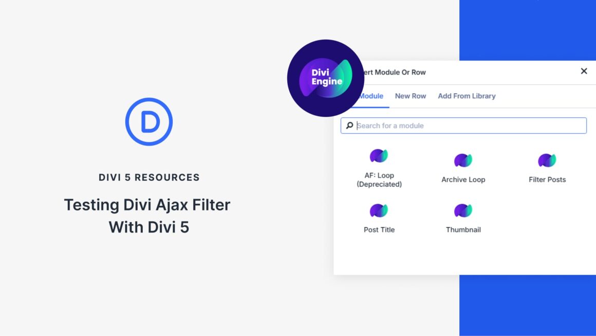 Testing Divi Ajax Filter With Divi 5